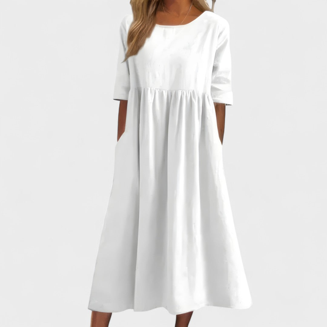 Catarina - Vestido de algodão lisonjeiro