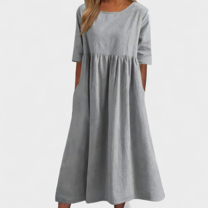 Catarina - Vestido de algodão lisonjeiro