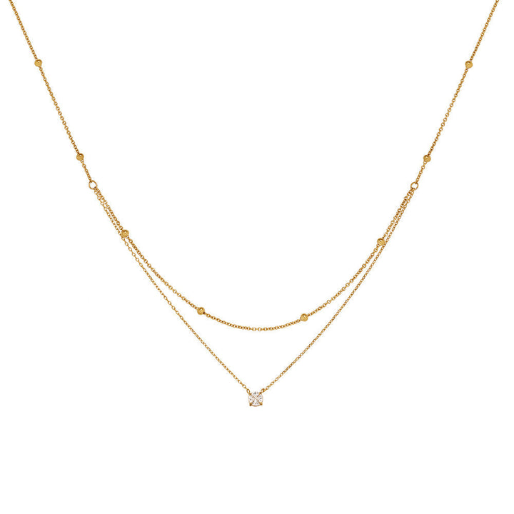 Duet Luxe — Dupla Camada com Pendente Dourado