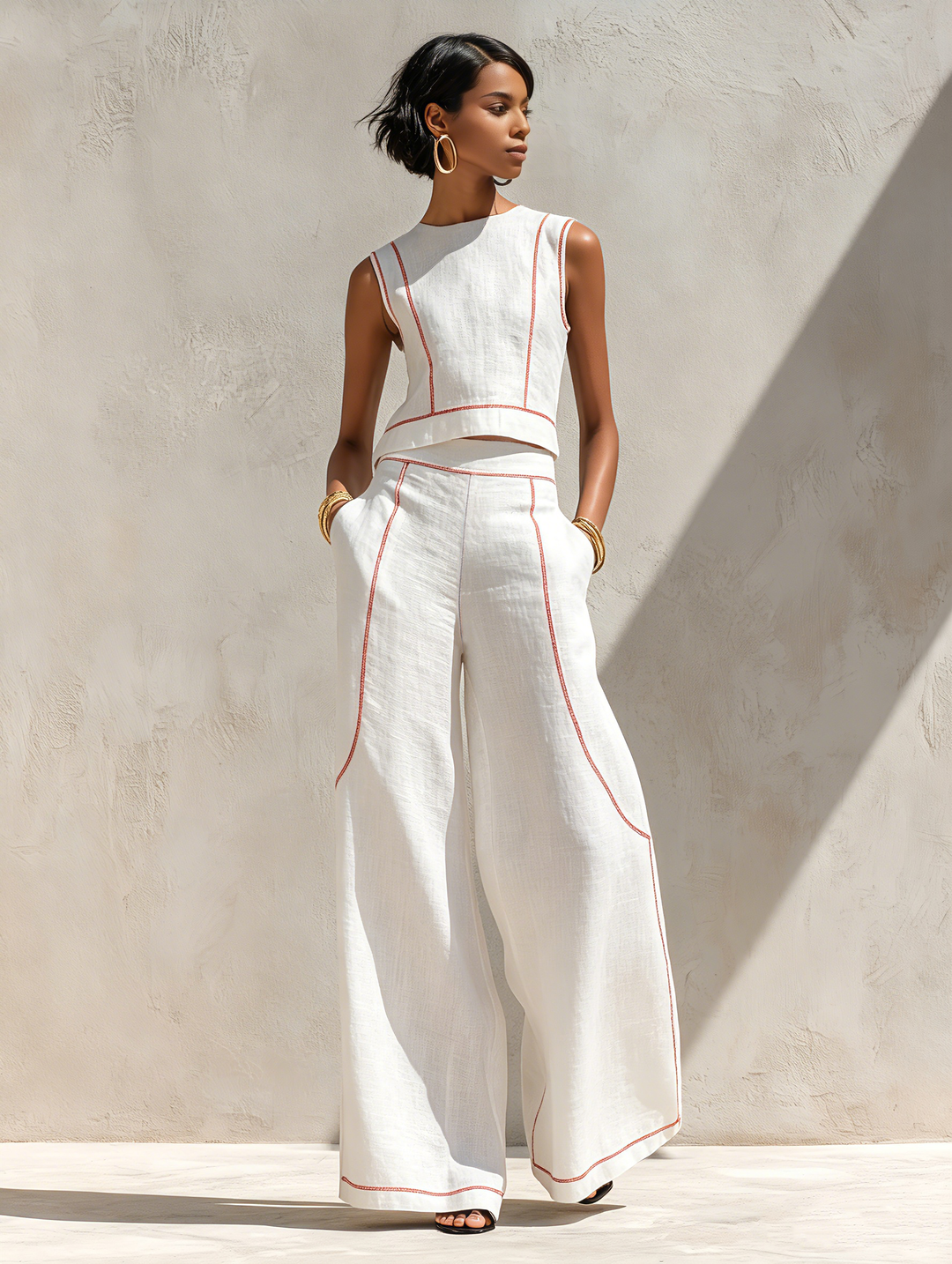 Essência | Conjunto de linho, blusa e calças