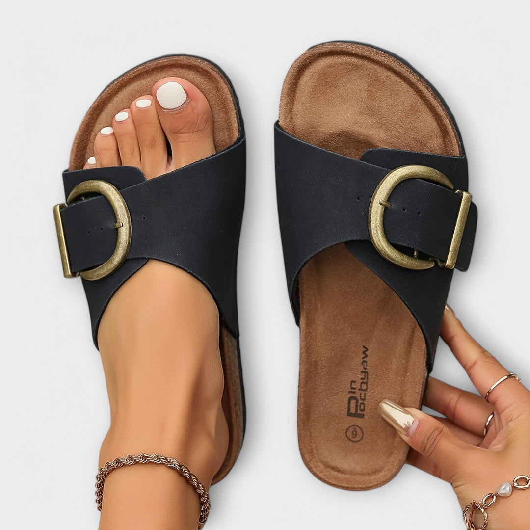 Margarida - Sandálias de Cortiça com Design de Fivela