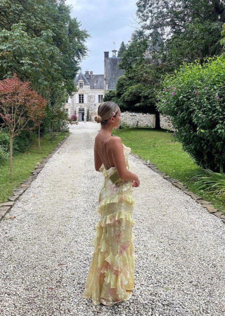 Maxi Vestido com Rendas Florais Leves