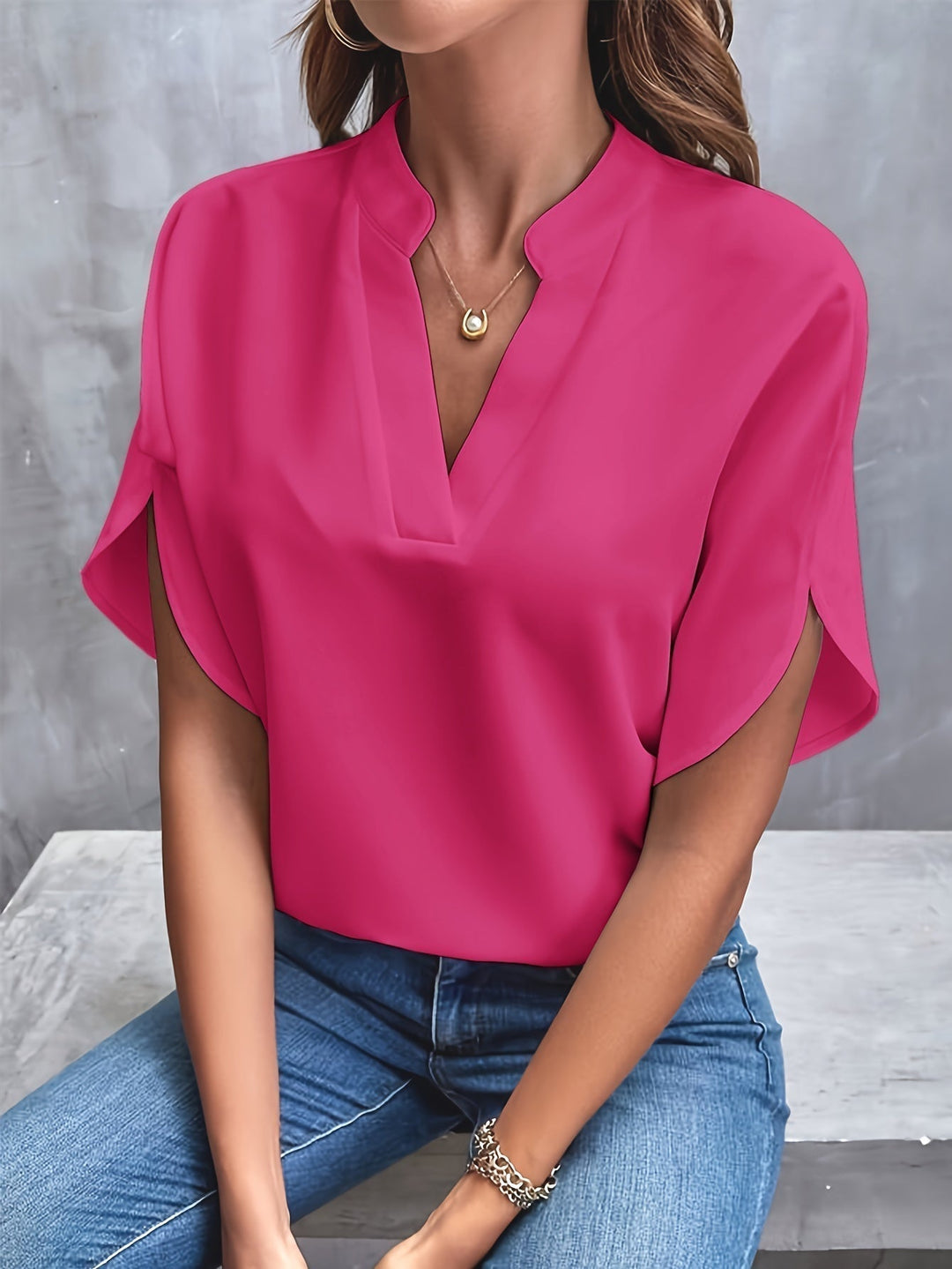 Blusa Elegante com Decote em V