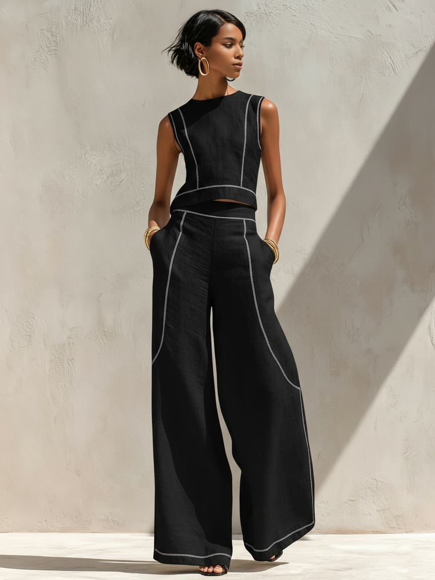 Essência | Conjunto de linho, blusa e calças