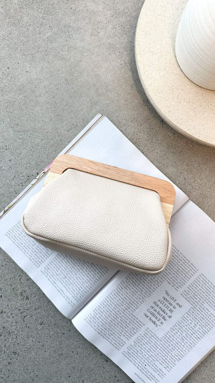 Clutch de Estrutura de Madeira Kimmi - Nude