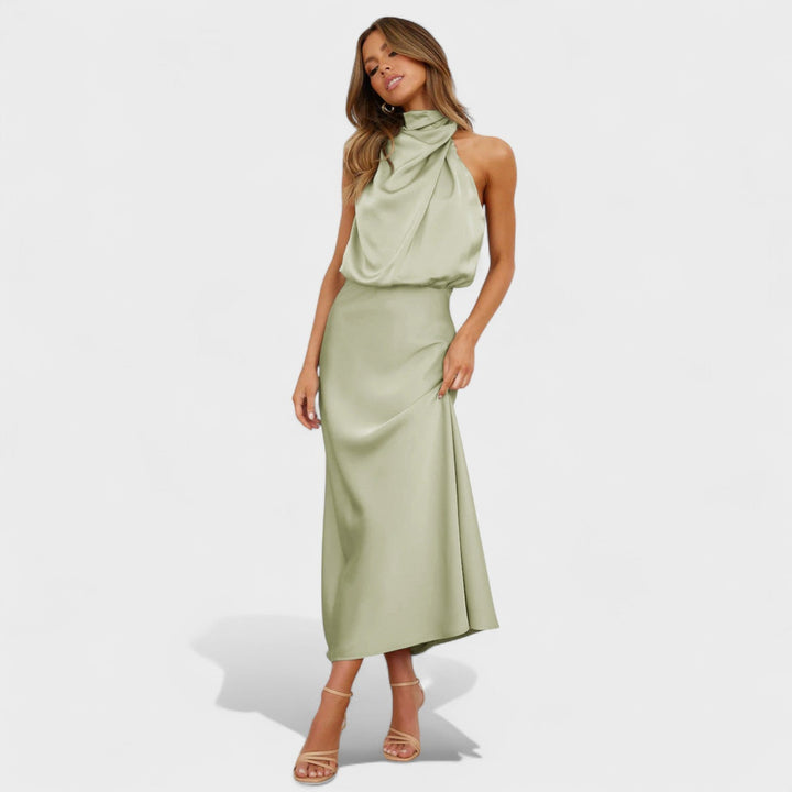 Alba - Vestido de Cetim Elegante
