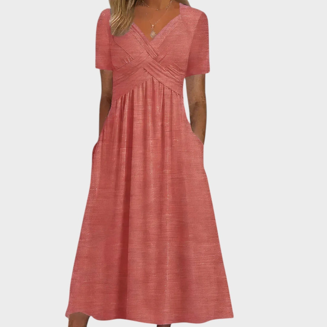 Teresa - Vestido confortável com decote em V