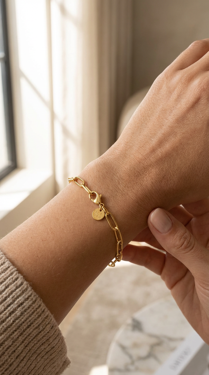 Charlotte - Pulseira de Corrente Dourada