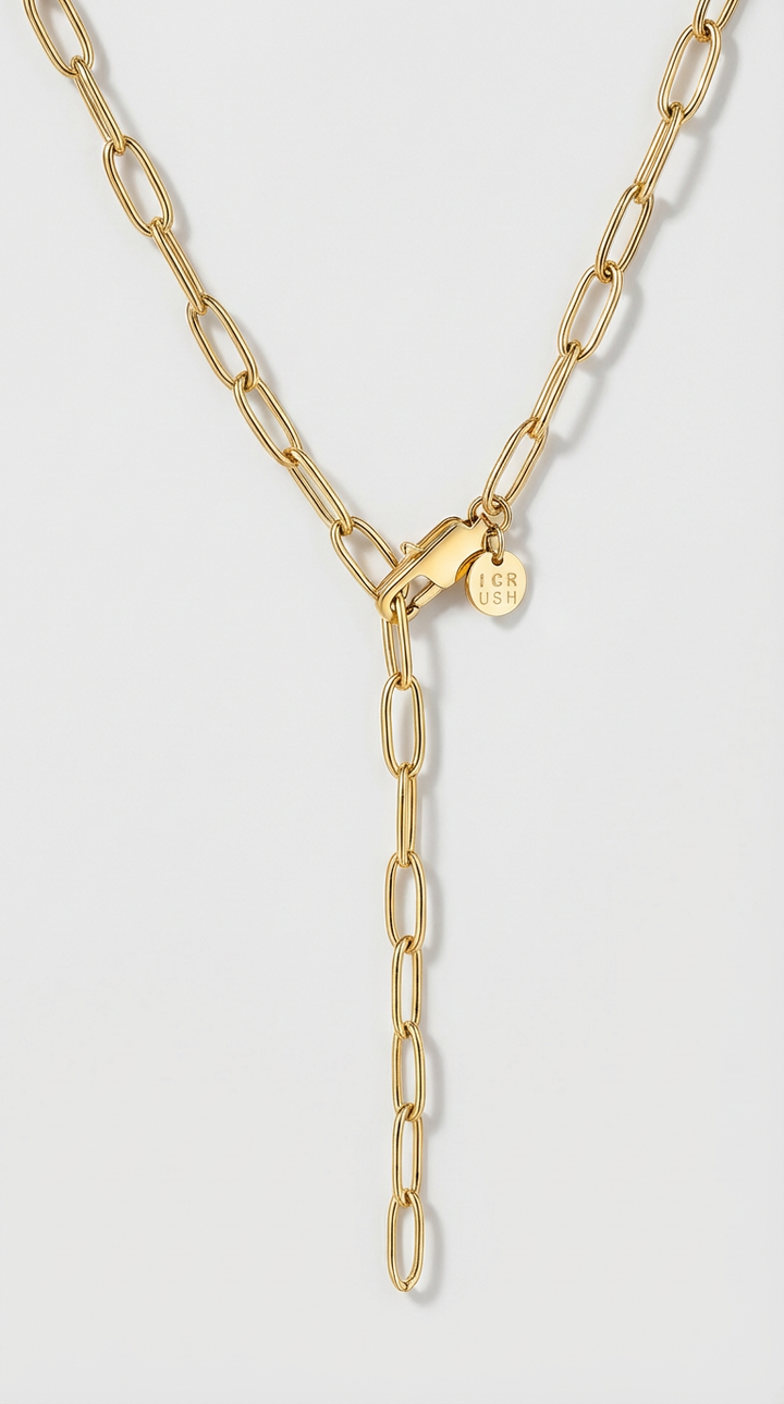 Victoria - Colar Lariat Dourado