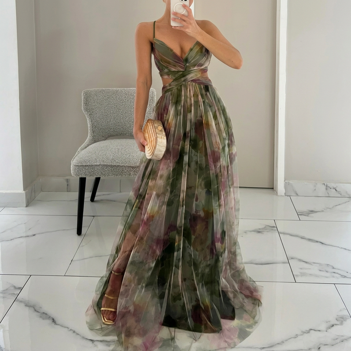 Margarida - Vestido Maxi com Estampado Floral