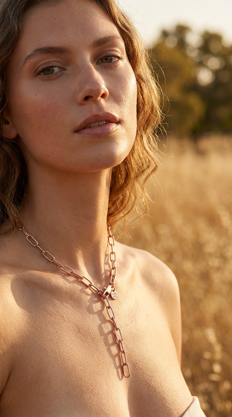 Victoria - Colar Lariat Dourado