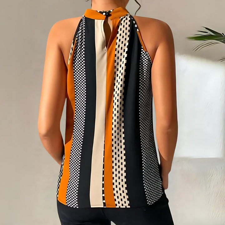 Top com estampado geométrico